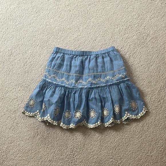 Loveshackfancy Cava Tiered Broderie Anglaise Mini Skirt - Picture 3 of 4